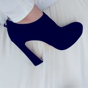 Miu Miu Suede Ankle Boots Black high heels